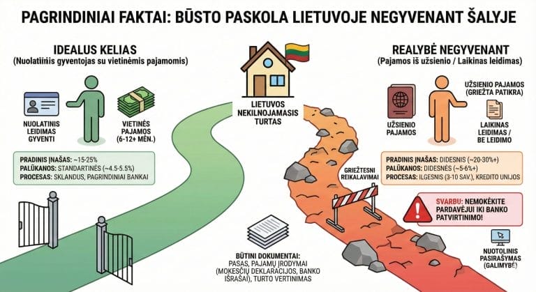 Pagrindiniai faktai apie paskolą iš užsienio: Kaip gauti būsto paskolą Lietuvoje negyvenant šalyje